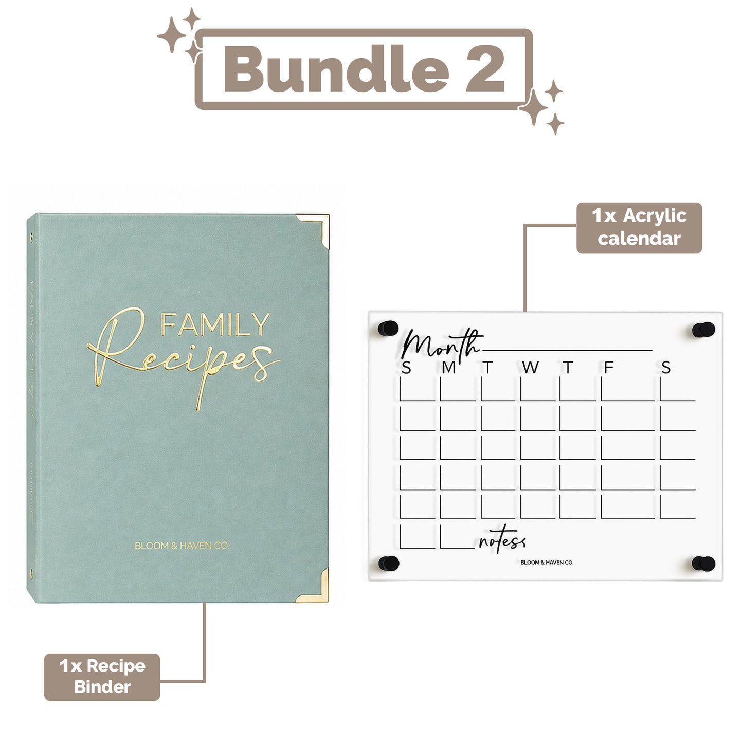 Recipe Binder + Acrylic Calendar