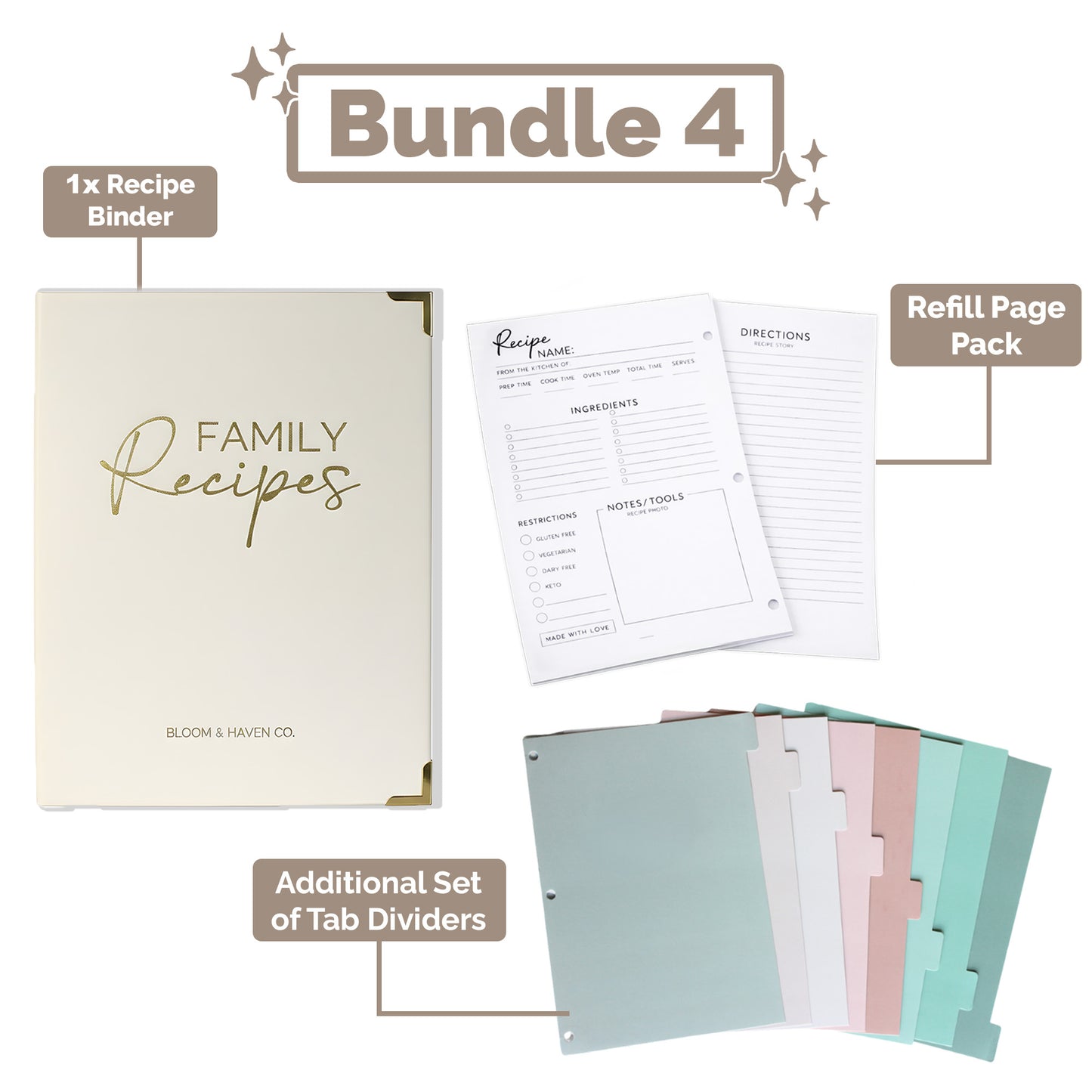 Recipe Binder Organization Bundle
