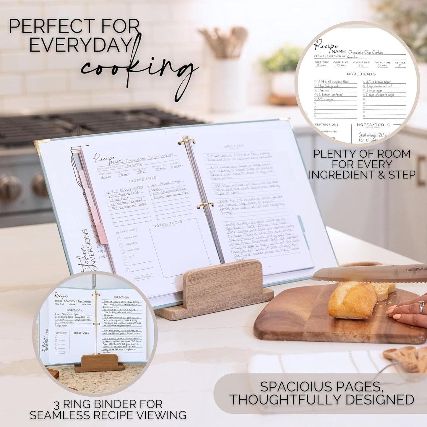 Bloom and Haven Recipe Binder | Write your family Recipes on blank Cookbook