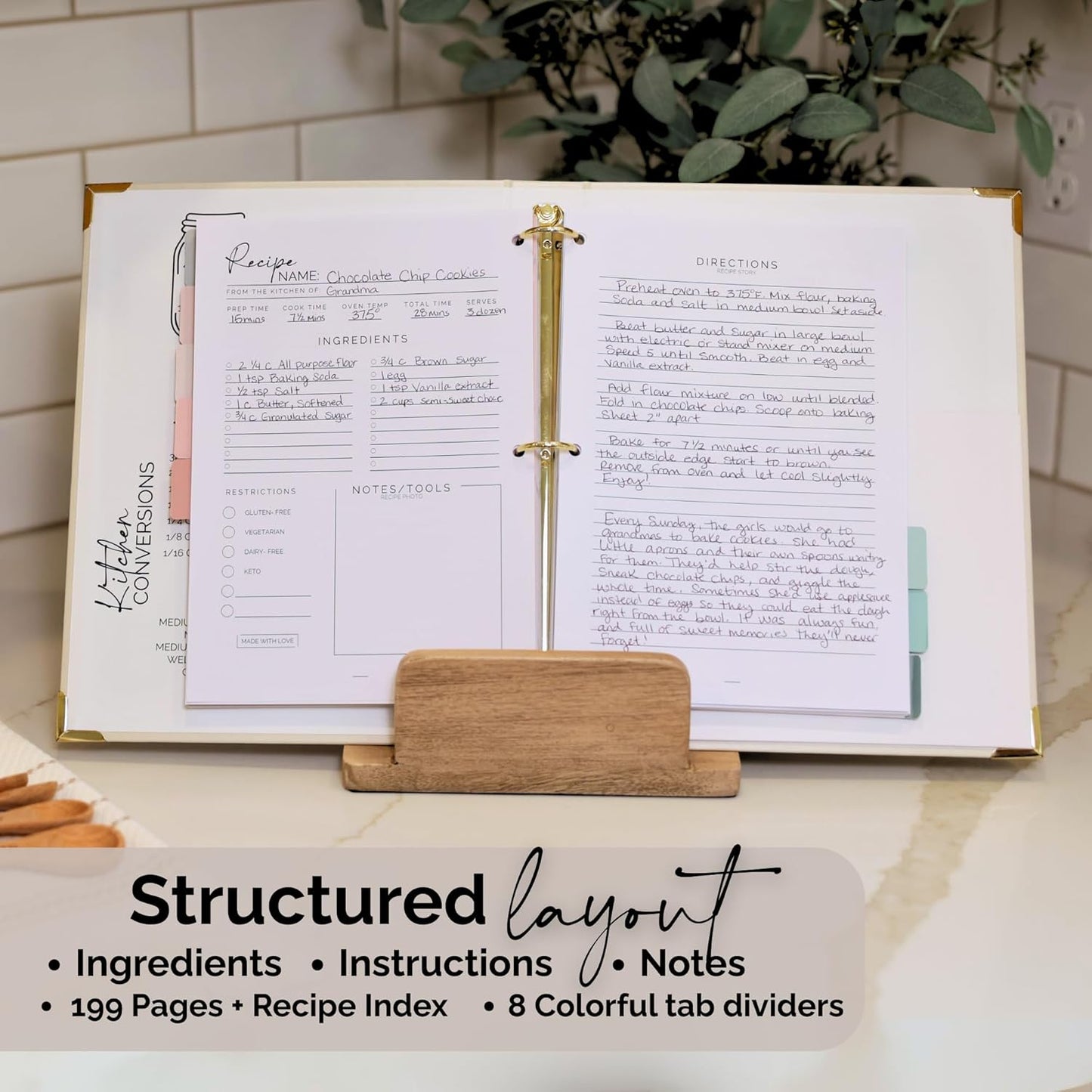 Bloom and Haven Recipe Binder | Write your family Recipes on blank Cookbook