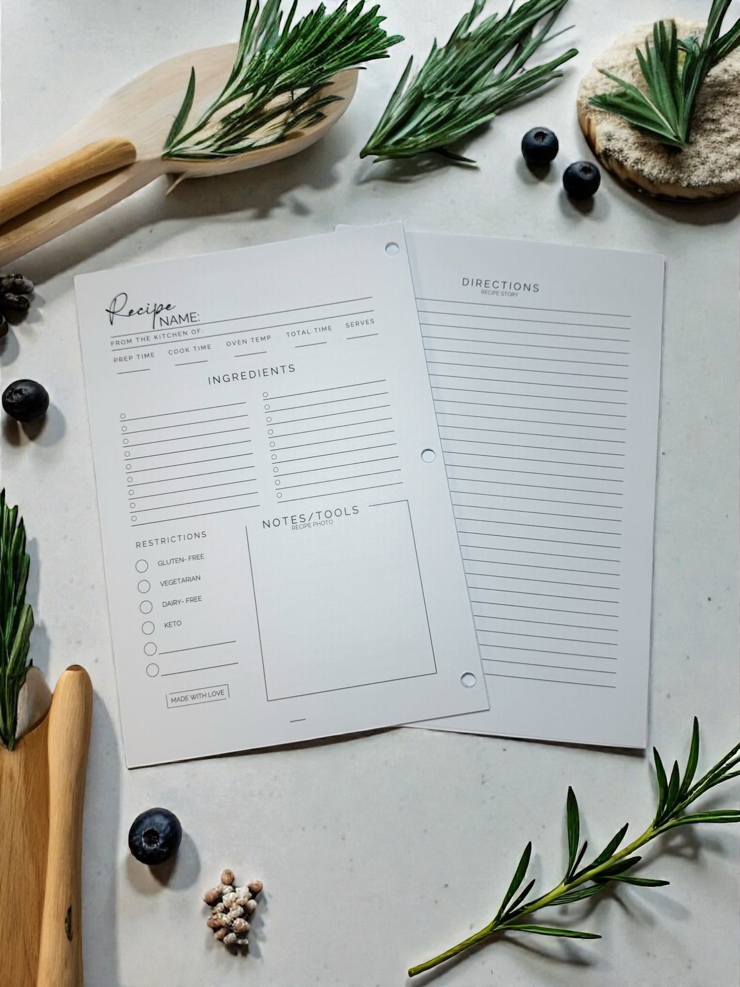 Recipe Refill Pages (Pack of 30)