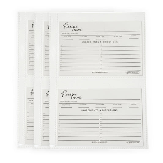 recipe card sleeves Amazon.com: Recipe Card Protector Pages, 15 4