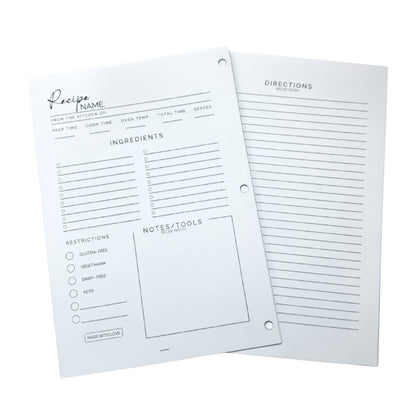 Recipe Refill Pages (Pack of 30)