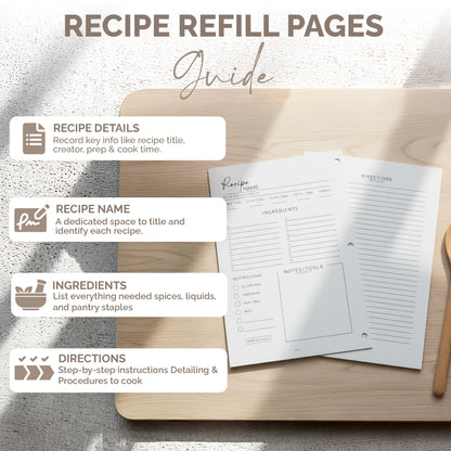 Recipe Refill Pages (Pack of 30)