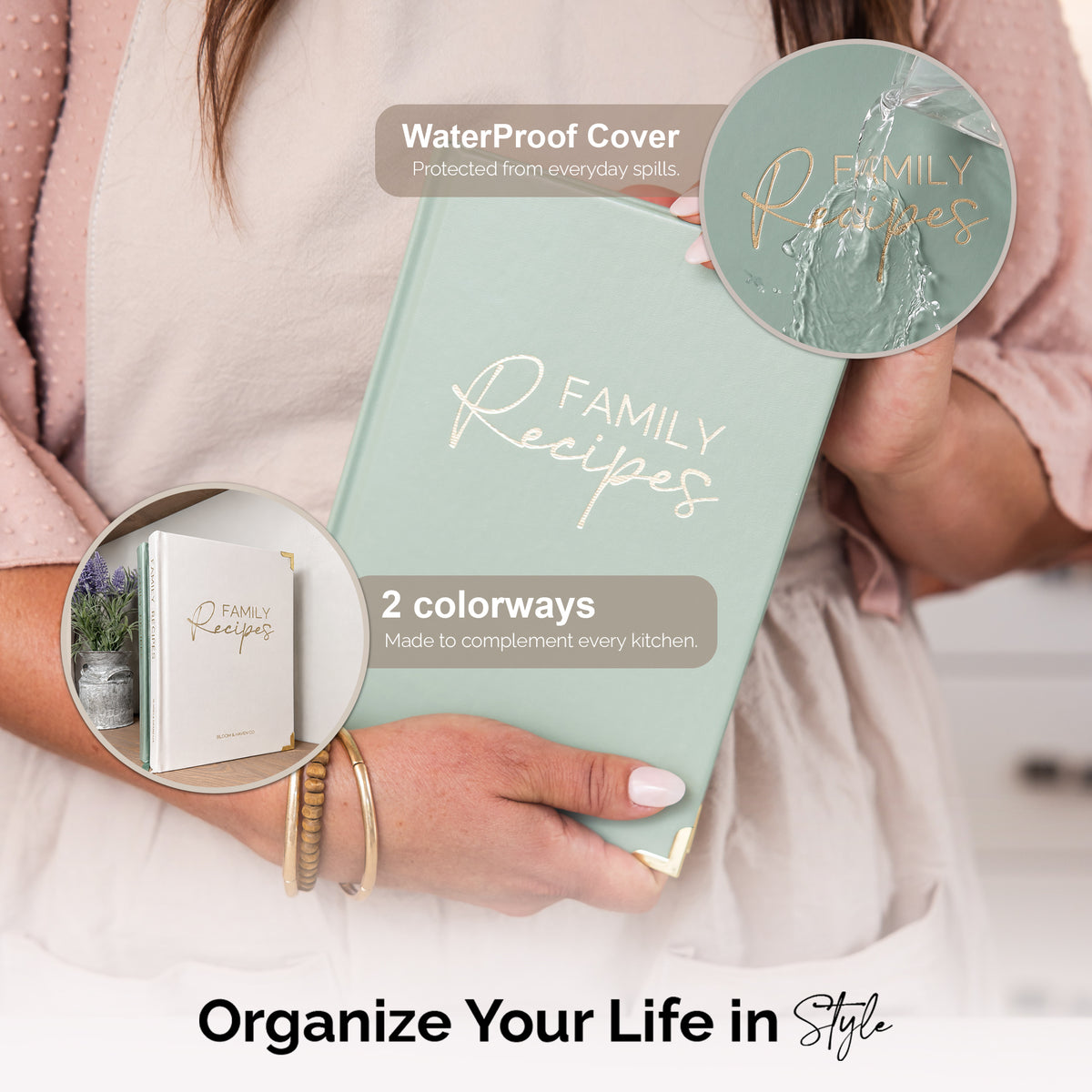 Bloom and Haven Recipe Book | A Beautiful Keepsake for Recipes & Traditions