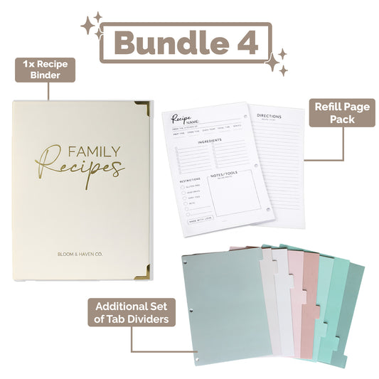 Recipe Binder Organization Bundle