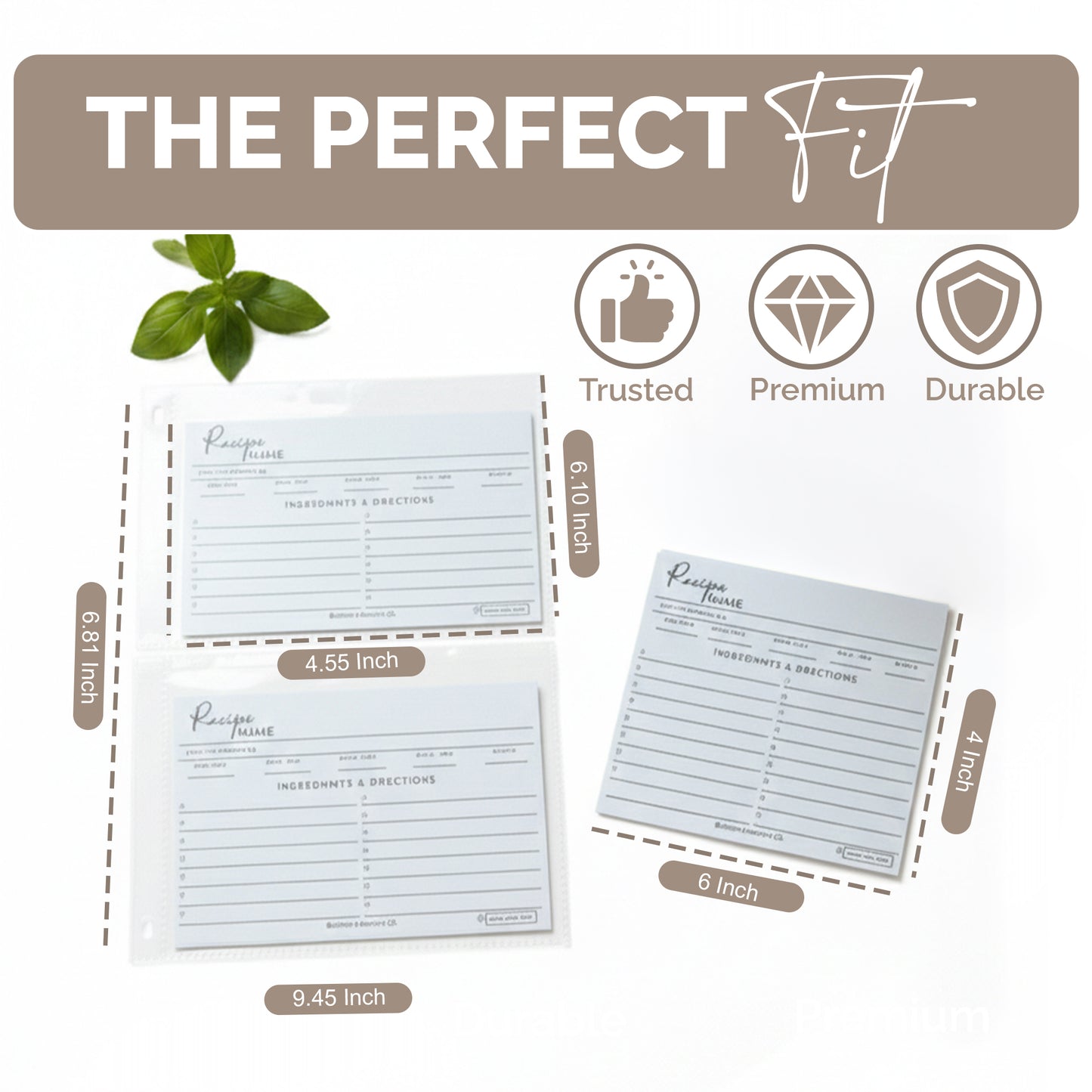 Recipe Card Sleeves  (Pack of 30)