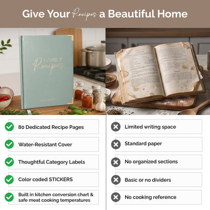 Bloom and Haven Recipe Book | A Beautiful Keepsake for Recipes & Traditions