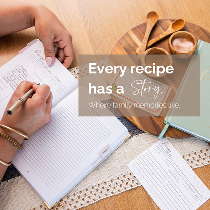 Bloom and Haven Recipe Book | A Beautiful Keepsake for Recipes & Traditions (Beige)