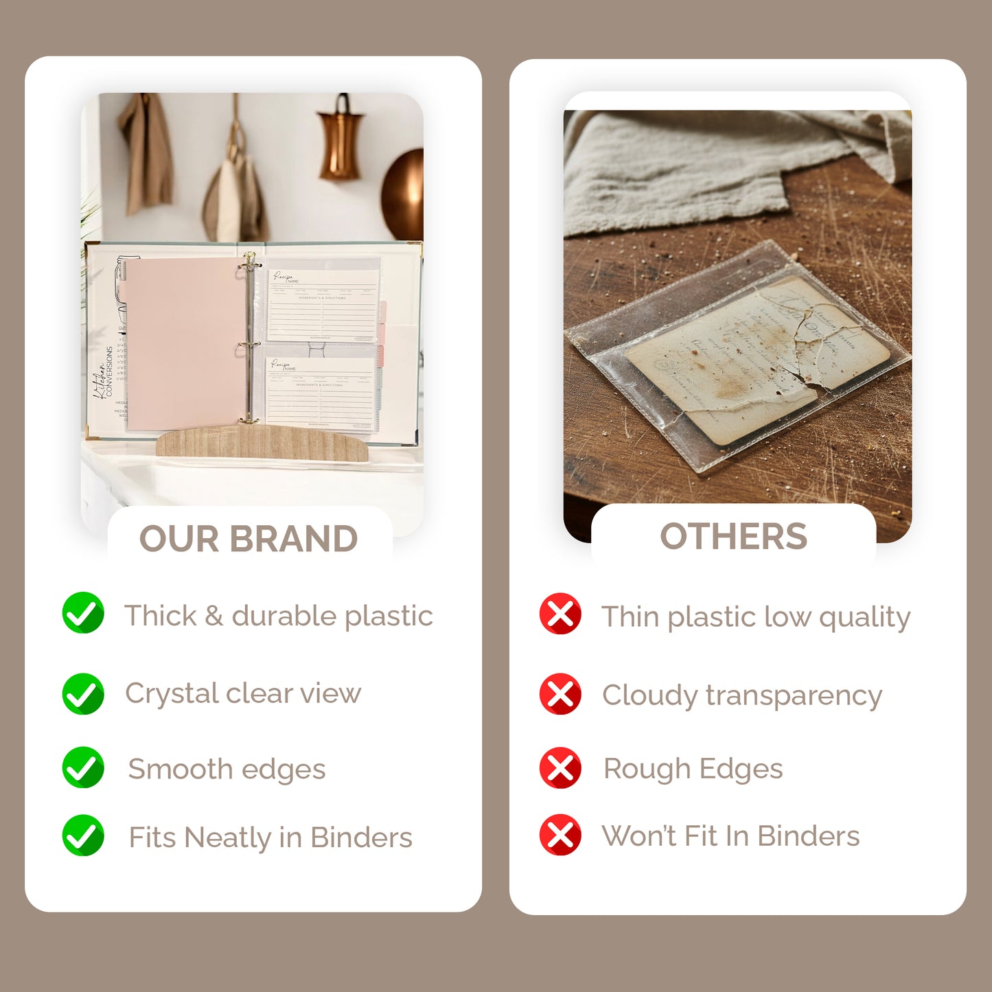 Recipe Card Sleeves  (Pack of 30)