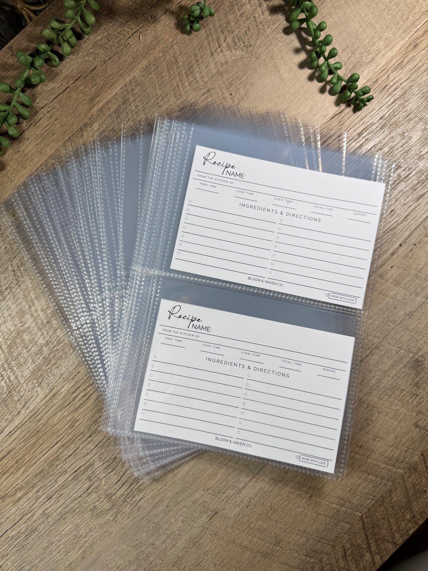 Recipe Card Sleeves  (Pack of 30)