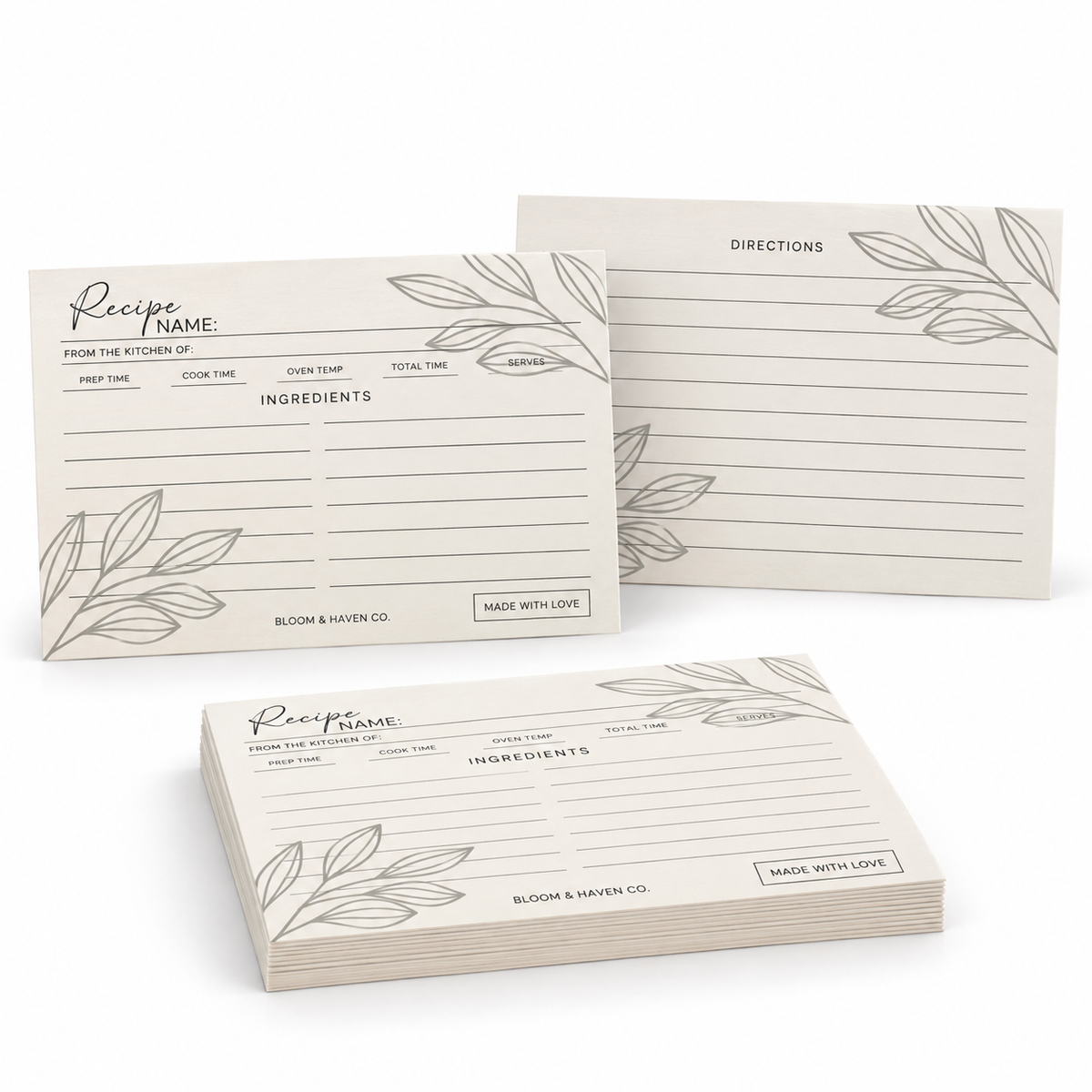 Off-White Recipe Card