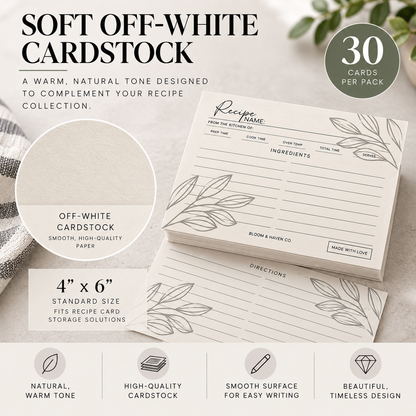 Off-White Recipe Card