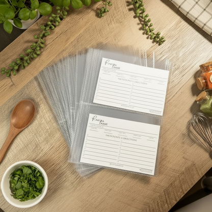 Recipe Card Sleeves  (Pack of 30)