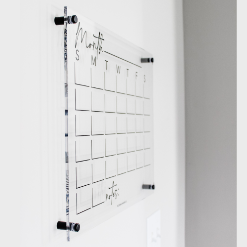 Premium Acrylic Calendar for Wall (16.75” x 13.25” x 1/4”)