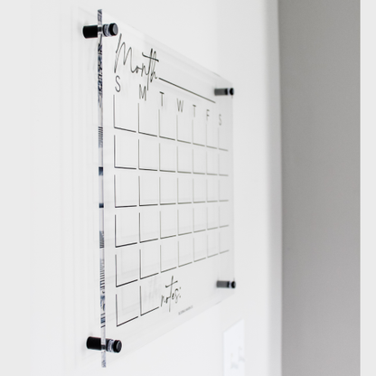 Premium Acrylic Calendar for Wall (16.75” x 13.25” x 1/4”)