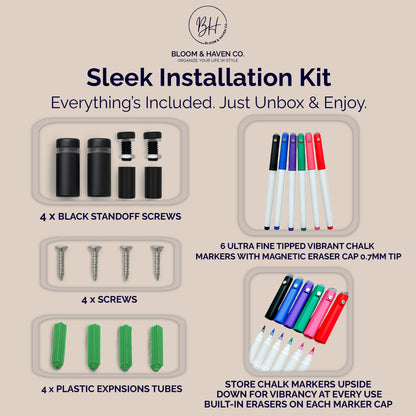 Premium Acrylic Calendar for Wall (16.75” x 13.25” x 1/4”)